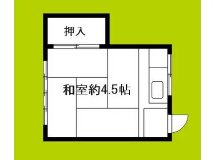 ロイヤル天神橋(ワンルーム/2階)の間取り写真