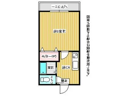 アーバンセントラルII(1K/1階)の間取り写真