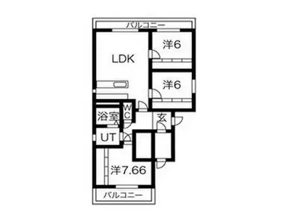 プレアール大垣本町(3LDK/9階)の間取り写真