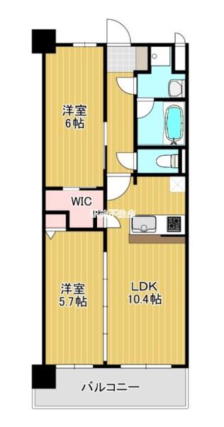 S-RESIDENCE博多駅南AFFORD(2LDK/7階)の間取り写真