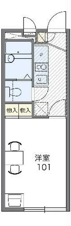 レオパレスドミール日進 1階階 間取り