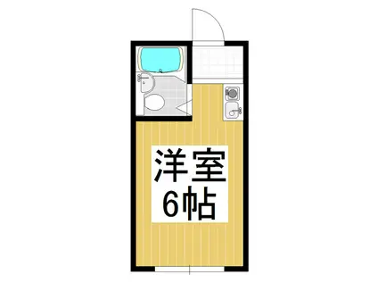 アップルハイツ(ワンルーム/1階)の間取り写真