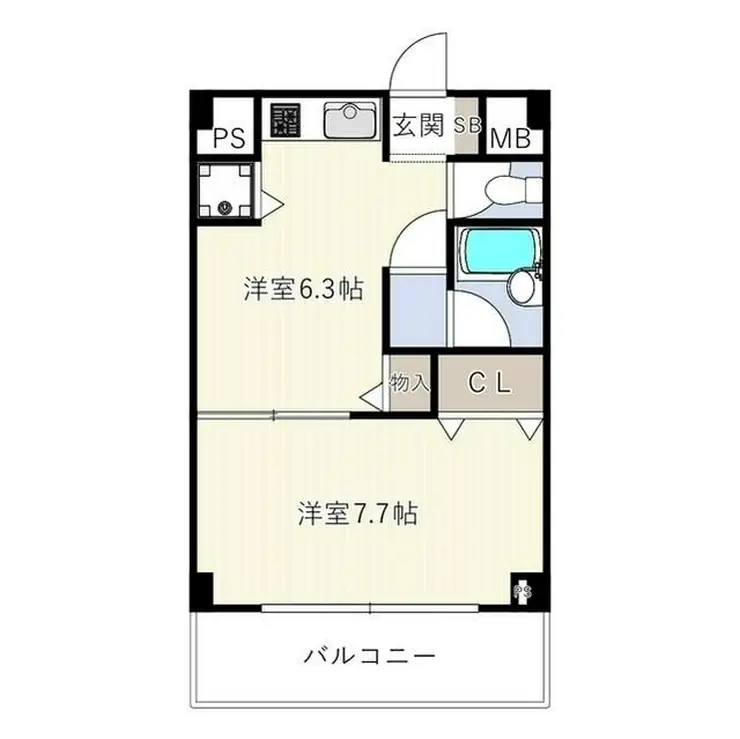 アソルティ関内大通公園 6階階 間取り