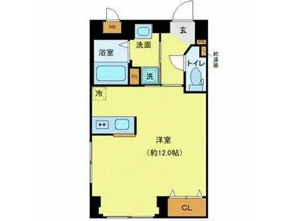 レピュア池上レジデンス(ワンルーム/4階)の間取り写真