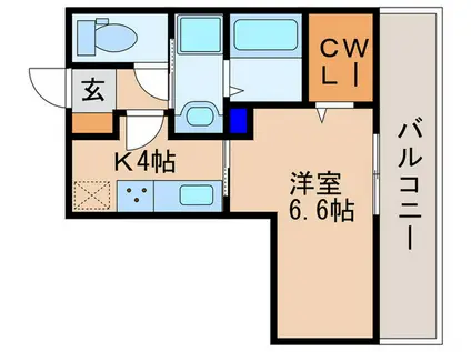 COZY COTE上鳥羽(1K/3階)の間取り写真