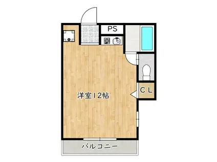 サンシャイン藤井寺(ワンルーム/4階)の間取り写真