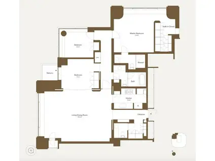 六本木ヒルズレジデンス(3LDK/33階)の間取り写真
