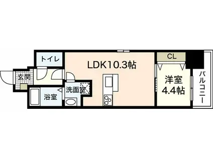 SO.YO.GO(1LDK/5階)の間取り写真