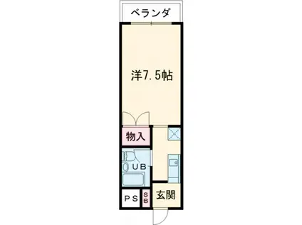 アークハイツ(1K/2階)の間取り写真