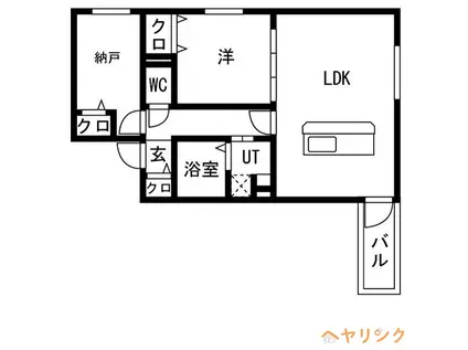 RUSCELLO守山(2LDK/1階)の間取り写真