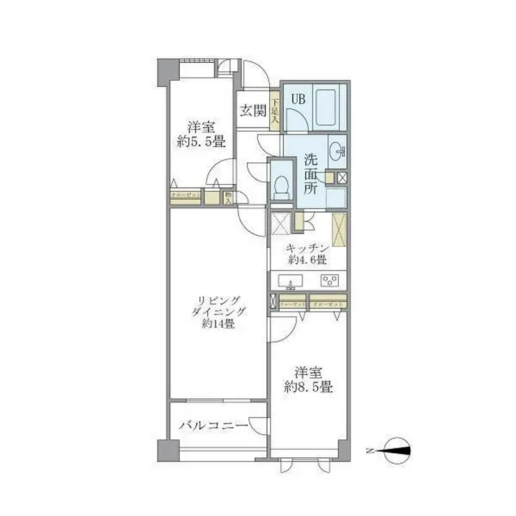 アパートメンツ東山 2階階 間取り