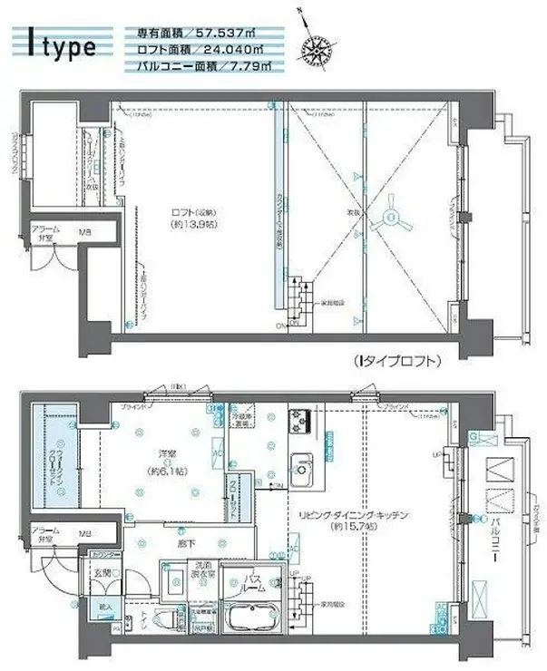 ZOOM芝浦 10階階 間取り