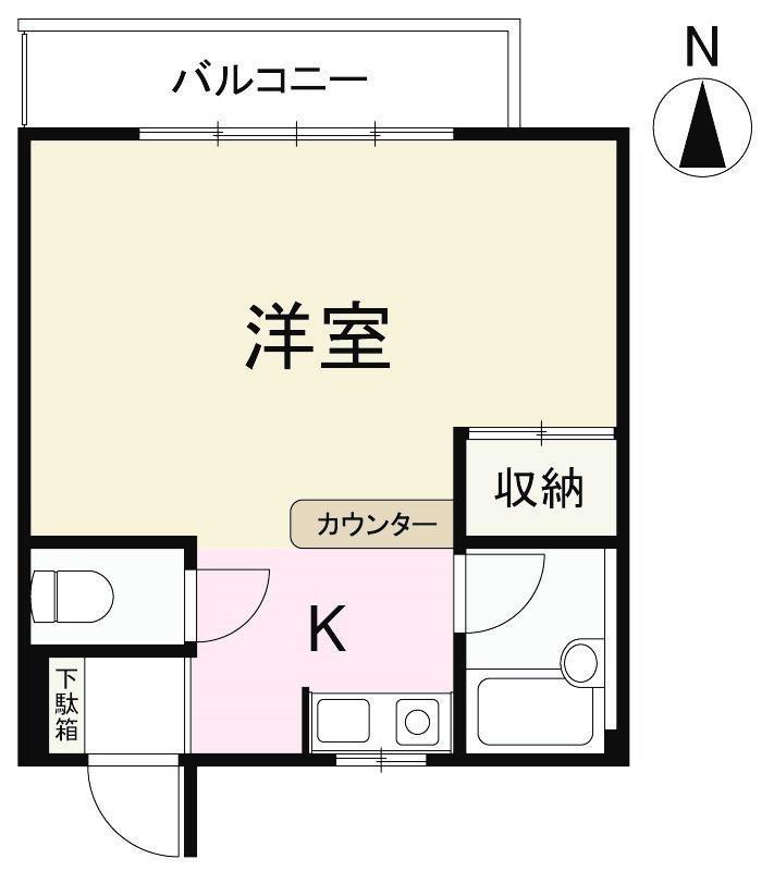 レーベルハイツ(1K/5階)の間取り写真