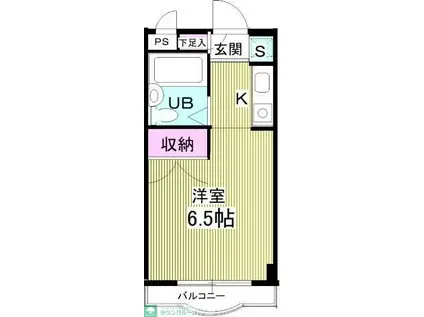 モンシャトー松戸II(ワンルーム/3階)の間取り写真