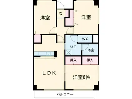 アーバンコートK(3LDK/2階)の間取り写真