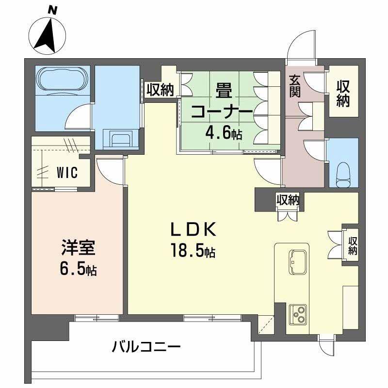 LUANA KAMISUGI(2LDK/2階)の間取り写真