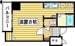 ロイヤル神屋(1K/9階)の間取り写真