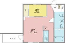 LA PORTE 品川(1LDK/3階)の間取り写真