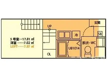 FLATAVENUEKOIWA(ワンルーム/2階)の間取り写真