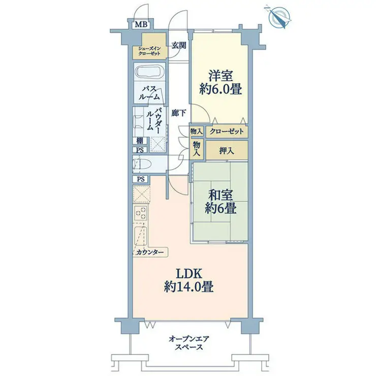 グランシティ湘南海岸 3階階 間取り