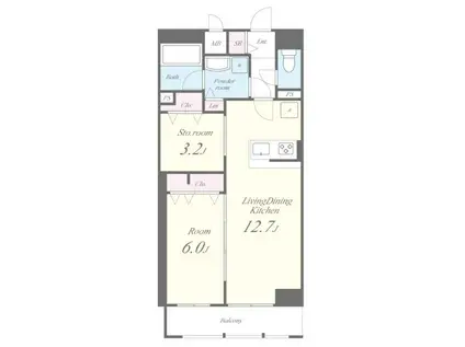 JPT RESIDENCE(1LDK/13階)の間取り写真