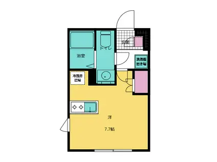 OG小松川(ワンルーム/1階)の間取り写真