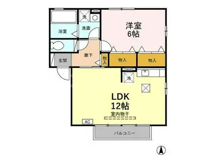 COMFORT(1LDK/1階)の間取り写真