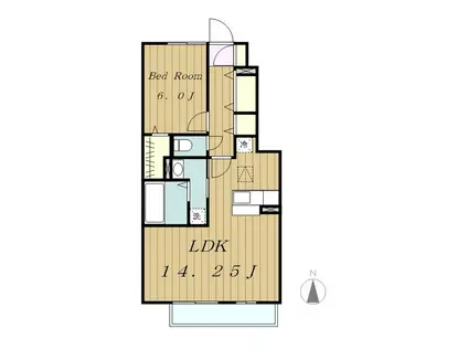 GRACE GARDEN B(1LDK/1階)の間取り写真