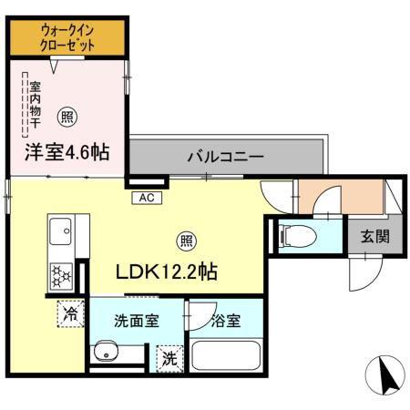 プラトーメゾン(1LDK/3階)の間取り写真