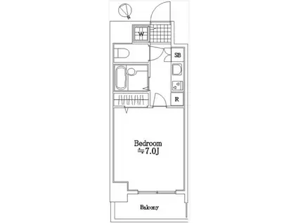ステージファースト本駒込(1K/9階)の間取り写真