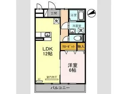 フェアリーシャンテ(1LDK/3階)の間取り写真