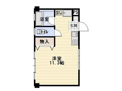 アヴェニュー(ワンルーム/3階)の間取り写真