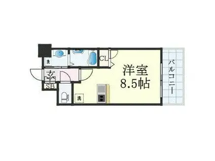 GREENTRAILPARK NISHIGAWA(1K/4階)の間取り写真