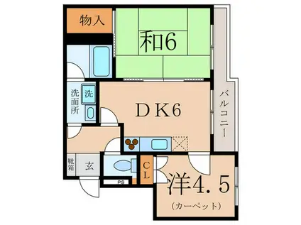 第3メゾン篠崎(2DK/3階)の間取り写真