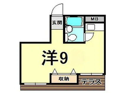 ハイム能登(ワンルーム/1階)の間取り写真