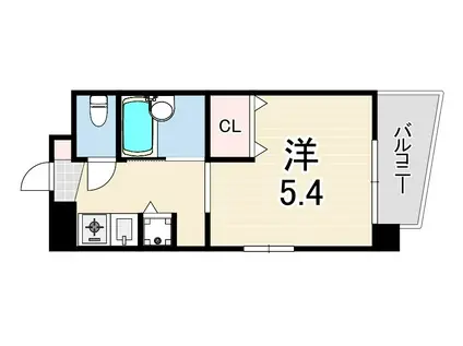 クレール御影(ワンルーム/2階)の間取り写真