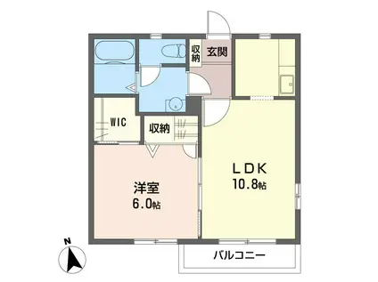 マ・メゾン南鳩ヶ谷(1LDK/2階)の間取り写真