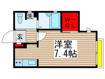 CURAVIE(ワンルーム/1階)の間取り写真