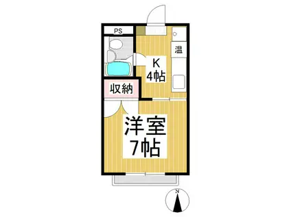 メゾンドM(1DK/2階)の間取り写真