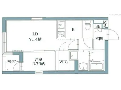 SUNNY CREST NISHIJIN(1LDK/3階)の間取り写真