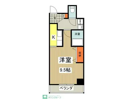 フォーリア(1K/8階)の間取り写真