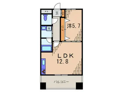 ザ・グランド・アルビオン(1LDK/3階)の間取り写真