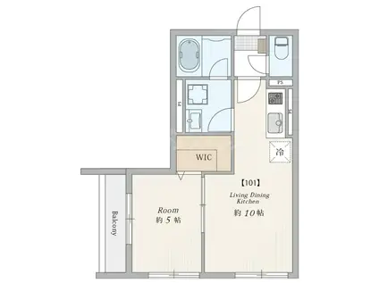 TAIL VILLAGE N.K(1LDK/1階)の間取り写真