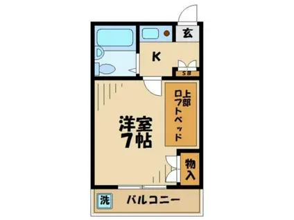 コートビレッジ桜ヶ丘パート2レジデンス(1K/2階)の間取り写真