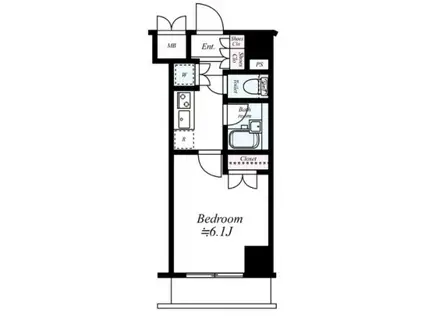 セジョリ田園調布(1K/2階)の間取り写真