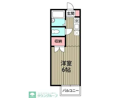 ドルフG8A棟(1K/2階)の間取り写真