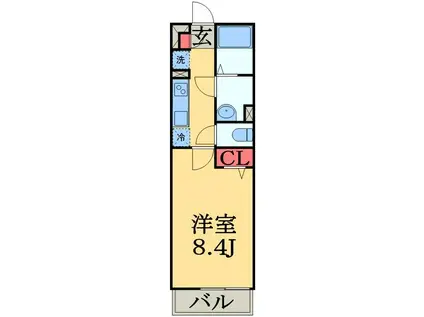 リブリ・カーサシエテ(1K/2階)の間取り写真