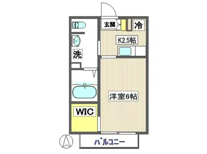 メゾンドエトワールB(1K/1階)の間取り写真