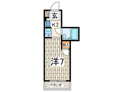 コスモハイツ上原(1K/3階)の間取り写真