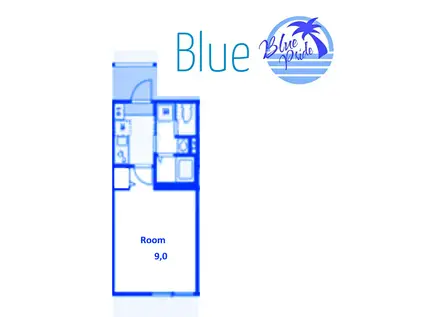 ベイルームテラス湘南台(1K/1階)の間取り写真